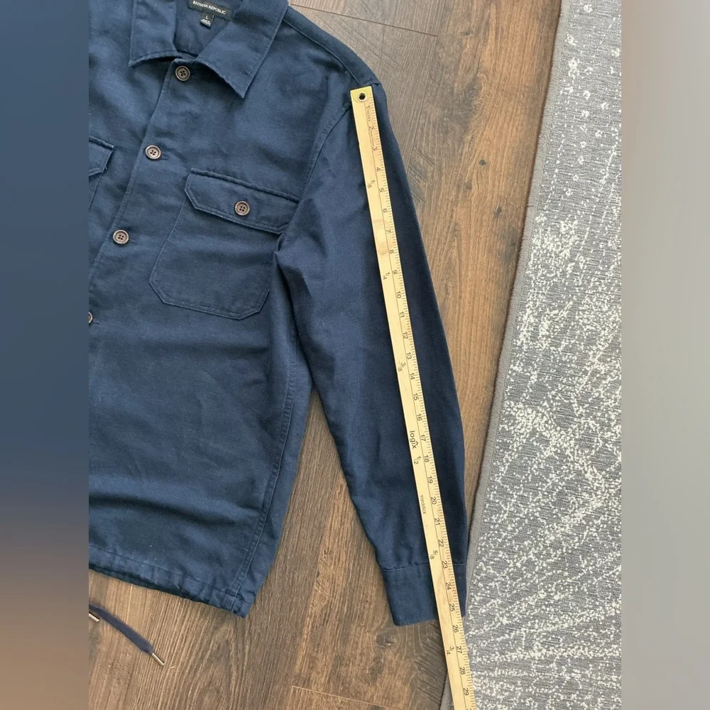 Banana Republic Men’s Linen-Cotton Coach’s Jacket Navy Blue (Size L)